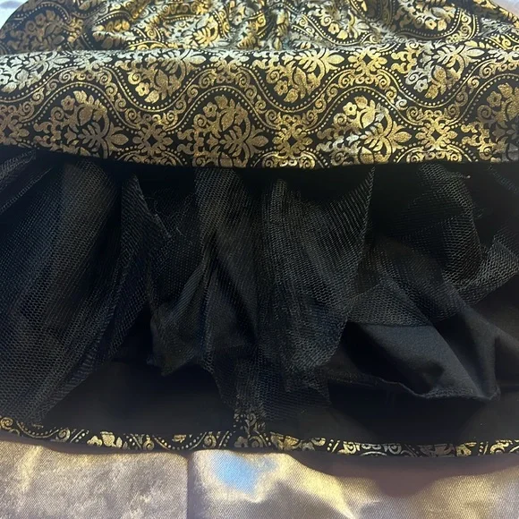 Gold Metallic Mini Cocktail Dress - Picture 6 of 17